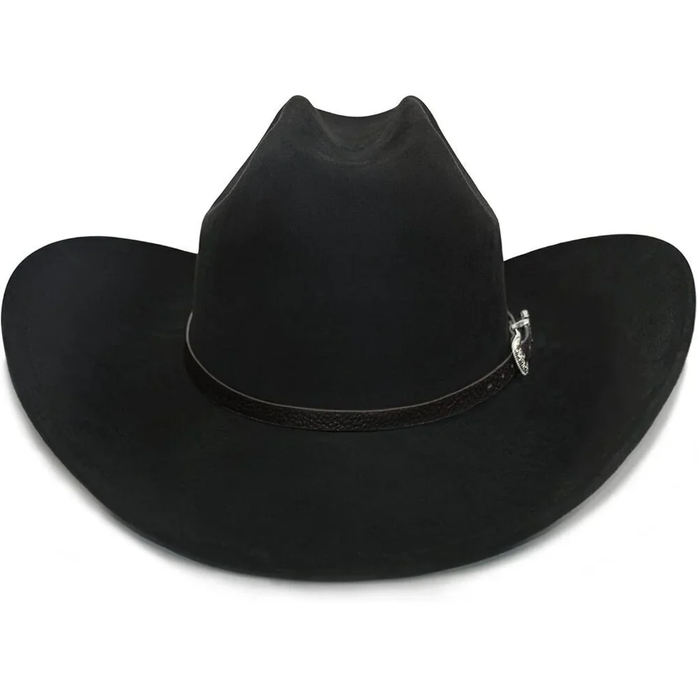 Women Raven Black Cowgirl Shape Able Wide Brim Felt Cattleman Western Hats